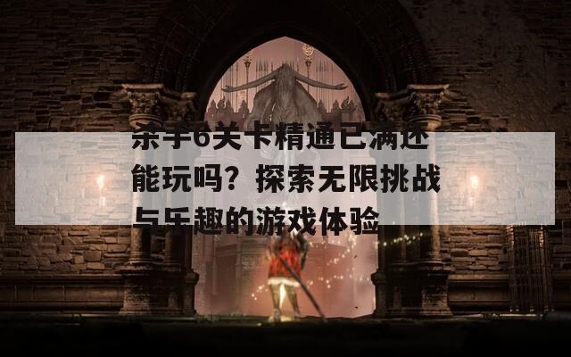 杀手6关卡精通已满还能玩吗？探索无限挑战与乐趣的游戏体验