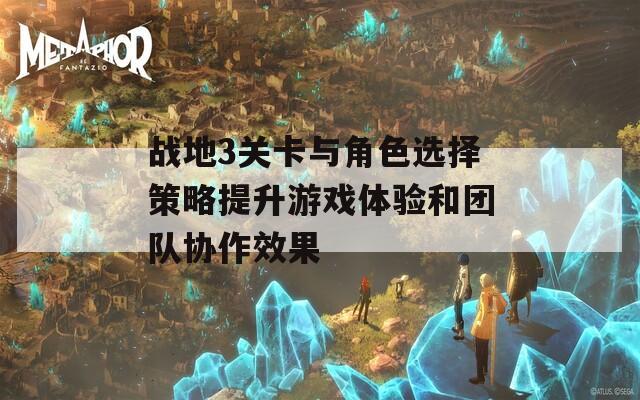 战地3关卡与角色选择策略提升游戏体验和团队协作效果