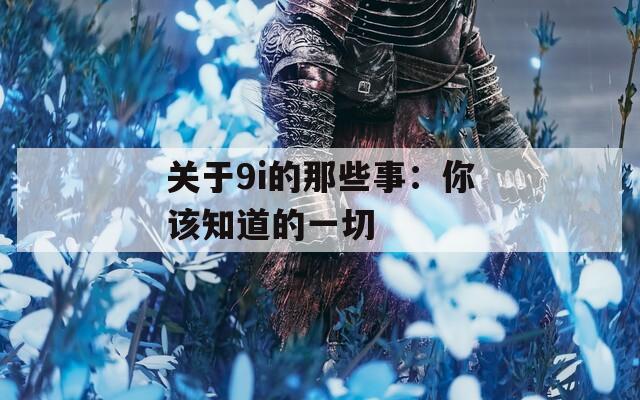 关于9i的那些事：你该知道的一切