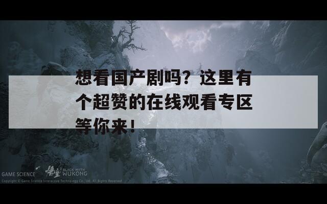 想看国产剧吗？这里有个超赞的在线观看专区等你来！
