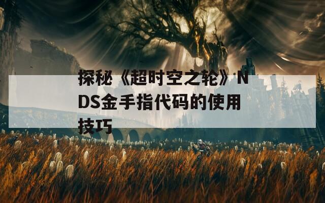 探秘《超时空之轮》NDS金手指代码的使用技巧