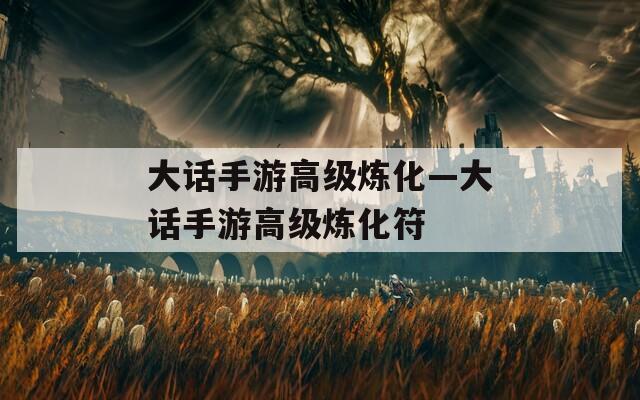 大话手游高级炼化—大话手游高级炼化符