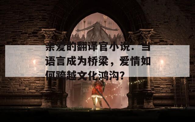 亲爱的翻译官小说：当语言成为桥梁，爱情如何跨越文化鸿沟？