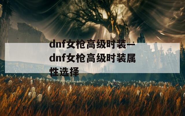 dnf女枪高级时装—dnf女枪高级时装属性选择