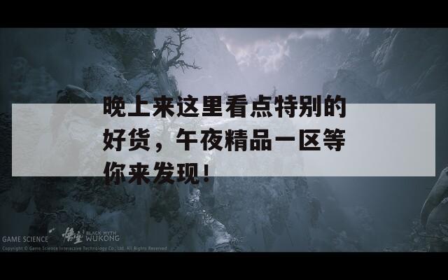 晚上来这里看点特别的好货，午夜精品一区等你来发现！